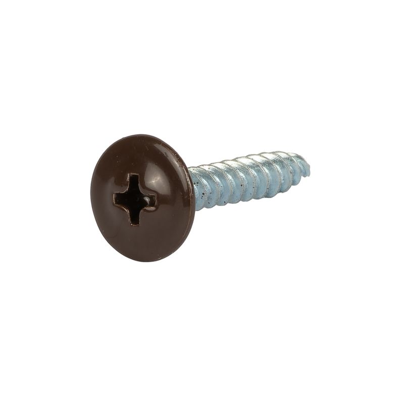 Саморез с прессшайбой шило 4,2х25мм усиленный, коричневый шоколад (RAL 8017) 250шт Daxmer