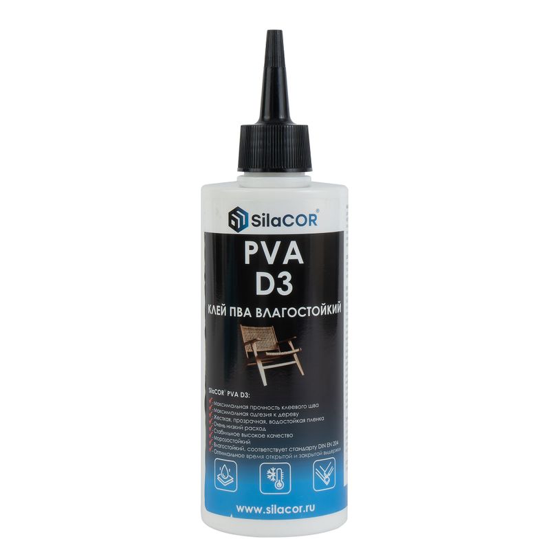 Клей ПВА профессиональный SilaCOR 250 гр