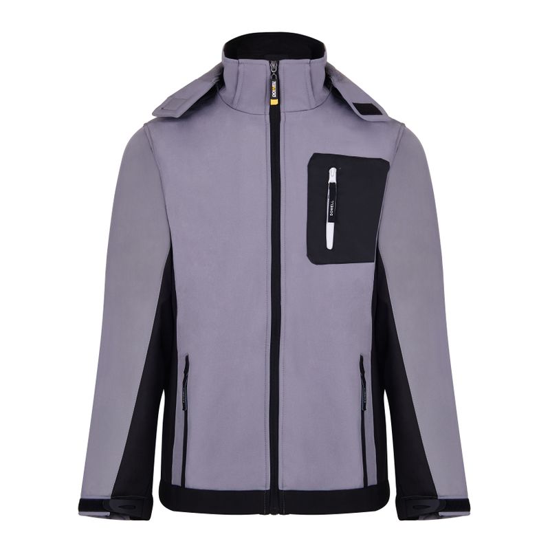 Куртка Softshell с капюшоном S серая Dowell