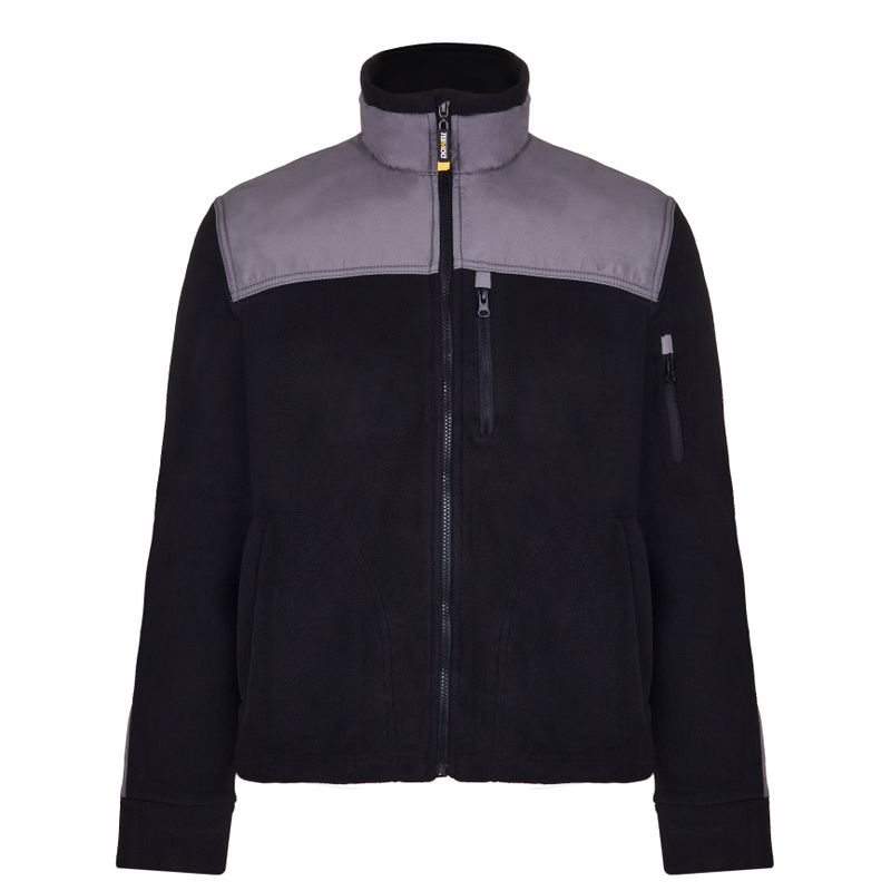 Куртка флисовая с усилениями XXL черно-серая Dowell