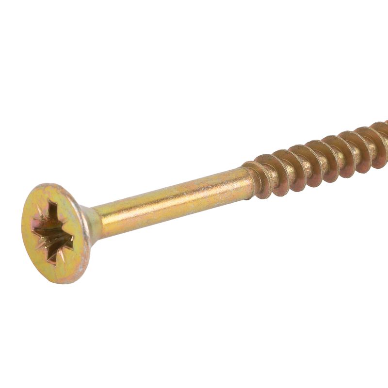 Саморез универсальный 6х90мм неполная резьба желтый цинк 2шт Tech-Krep