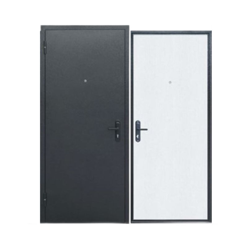 Дверь входная металлическая Стройгост металл/мдф серебро/беленый дуб 960 мм левая