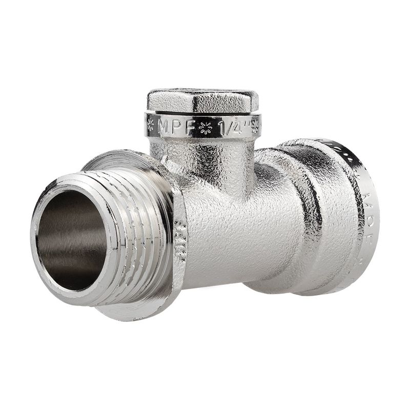Тройник под манометр ВР-ВР-НР 1/2" х 1/4" х 1/2" с ограничителем MPF