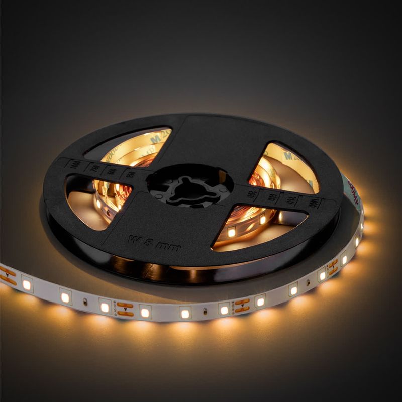 Лента светодиодная с блоком 4,8 Вт/м IP20 теплый белый свет 3000К 5 м TDM