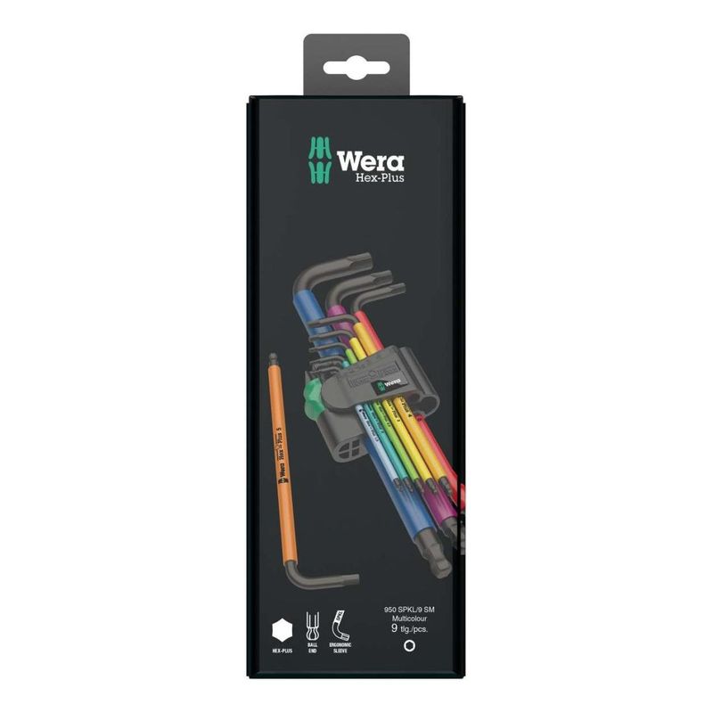 Ключи имбусовые 1,5-10 мм 9 шт Wera