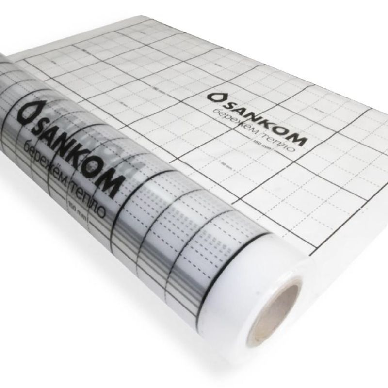 Плёнка с разметкой для тёплого пола Sankom 50х50 мм 1х100 м