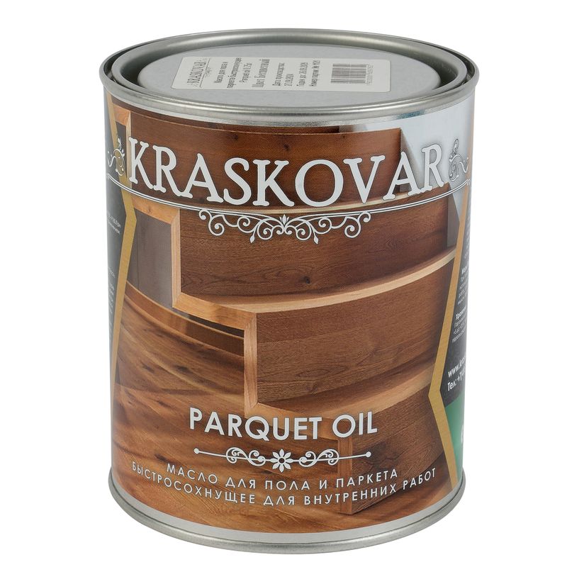 Масло для пола и паркета быстросохнущее Kraskovar эбен 0,75л