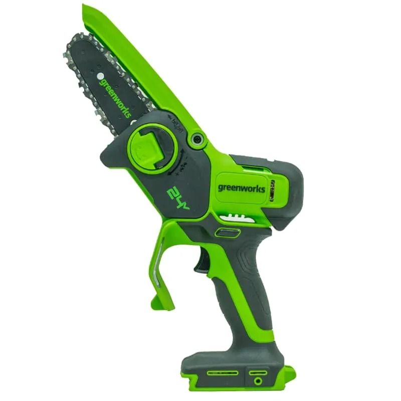 Цепная мини пила аккумуляторная Greenworks G24MCS10 24В шина 10 см