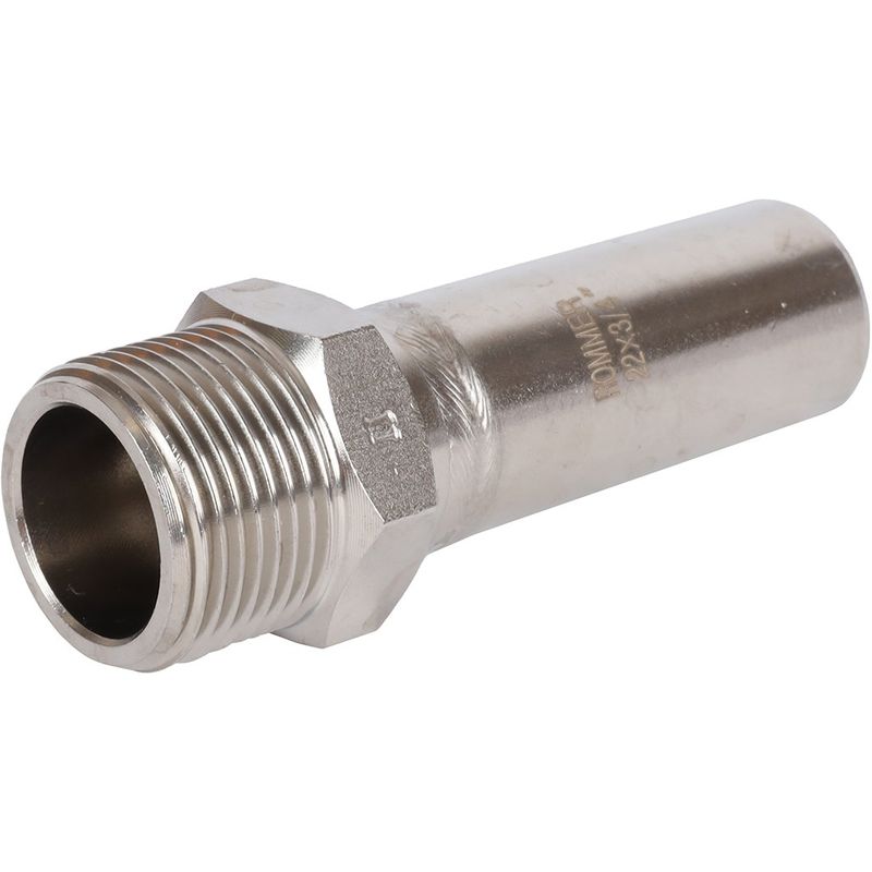 Пресс вставка переходная из нержавеющей стали НР 22х3/4" Rommer