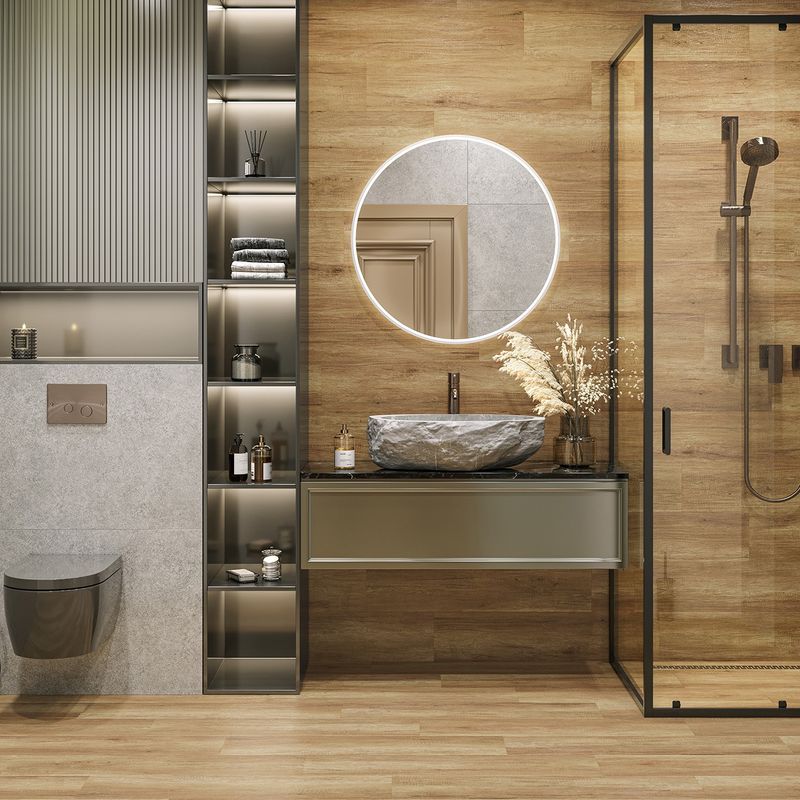 Керамогранит Bali 200х900х7 мм светло-коричневый матовый Alma Ceramica