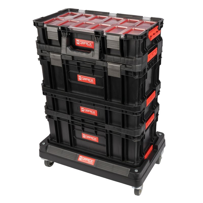 Набор ящиков на платформе на колесах 7в1 Qbrick System Two 