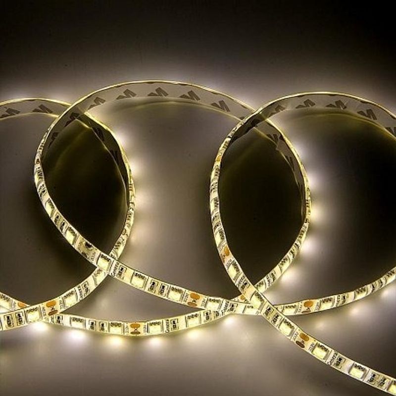 Лента светодиодная 14,4Вт/м 12В IP20 теплый белый свет 3000К 5 м General