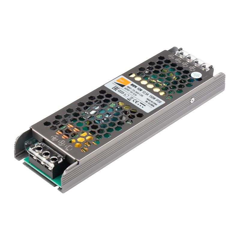 Блок питания для светодиодной ленты 150Вт 12,5А 12В IP20 JazzWay
