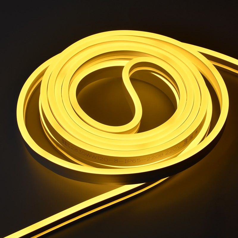 Лента светодиодная неоновая IP65 с контроллером теплый белый свет 3000К 5 м IEK