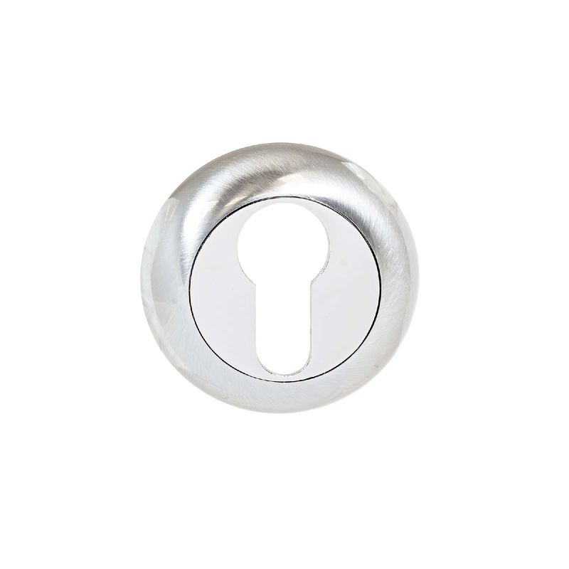Накладка декоративная круглая под цилиндровый механизм хром матовый Аллюр