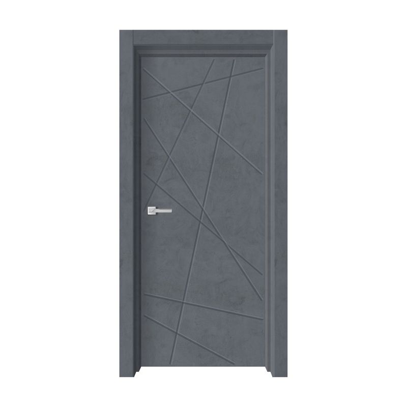 Полотно дверное глухое Двери Гуд Geometry-1 700x2000мм бетон графит