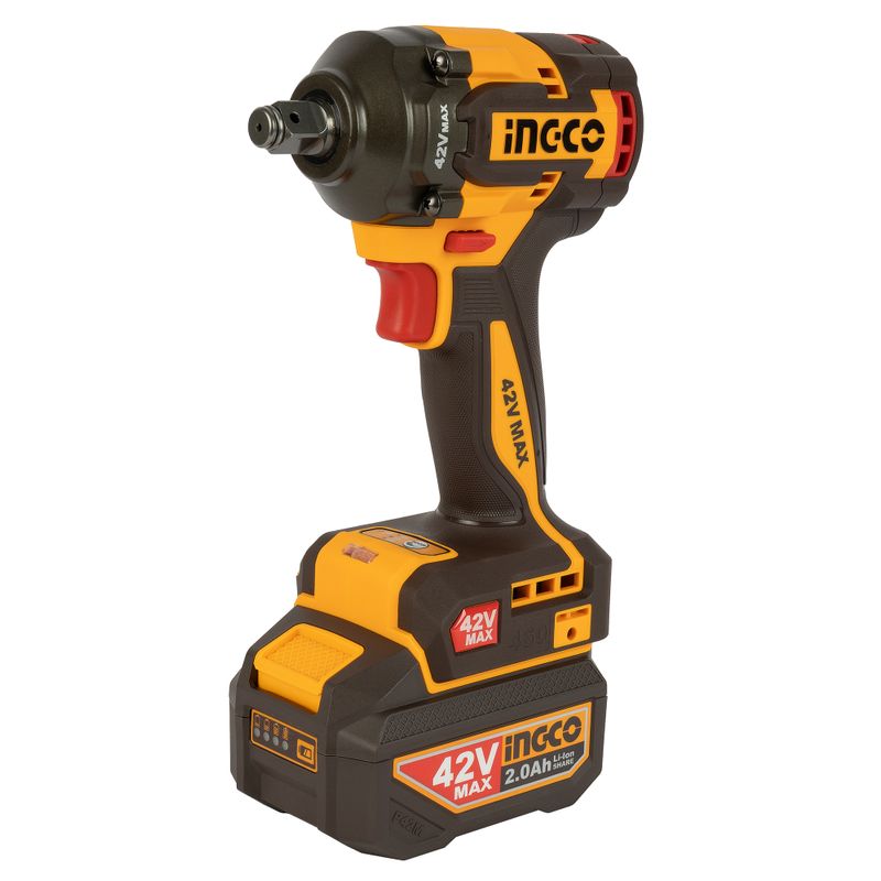 Гайковерт бесщеточный 460Нм 1х2Ач 42В Ingco CIWLI42461
