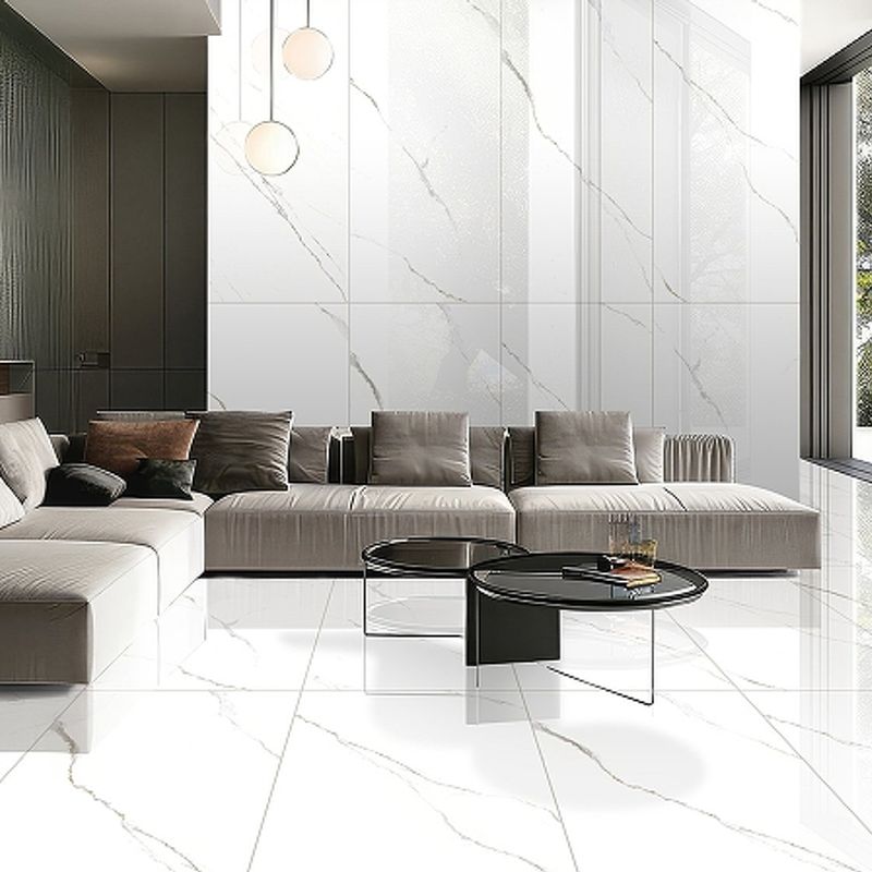Керамогранит Global Tile Corus 600х1200х9мм белый полированный