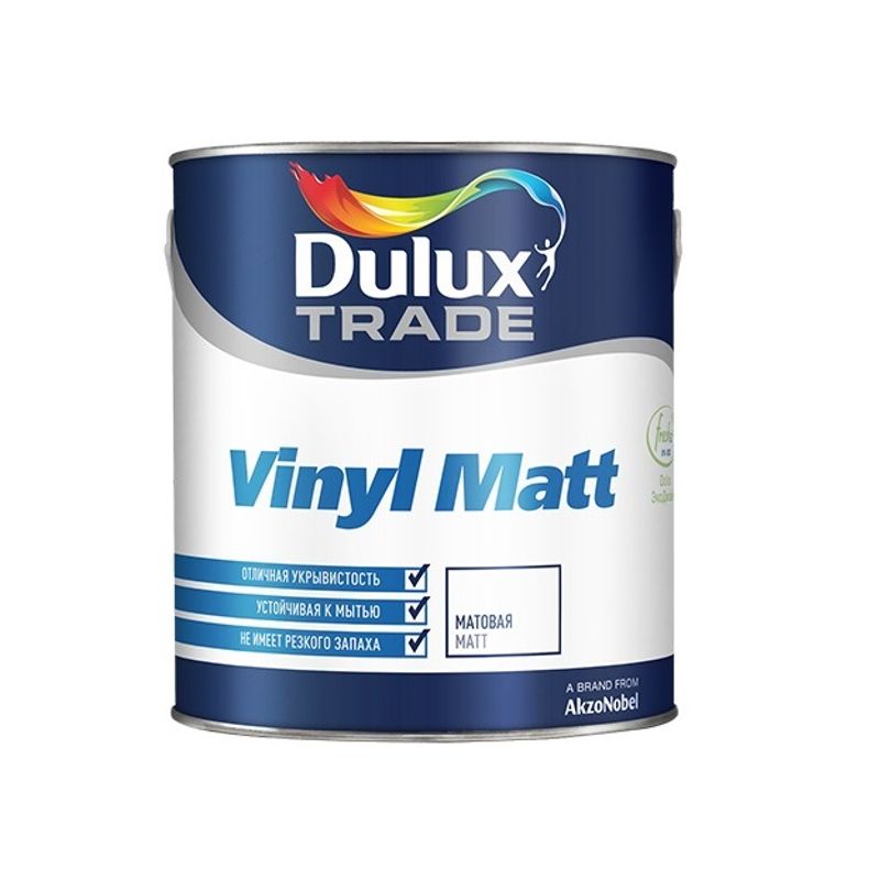 Краска для стен и потолков Dulux Vinyl Matt глубокоматовая база BW 1 л