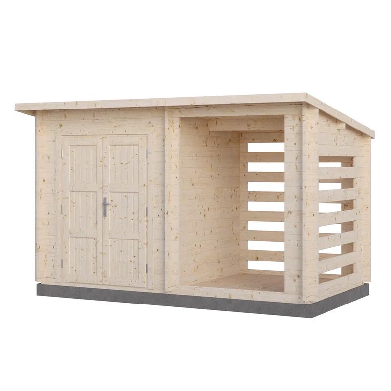 Хозблок 7м² Комфорт с дровницей брус&nbsp;44мм