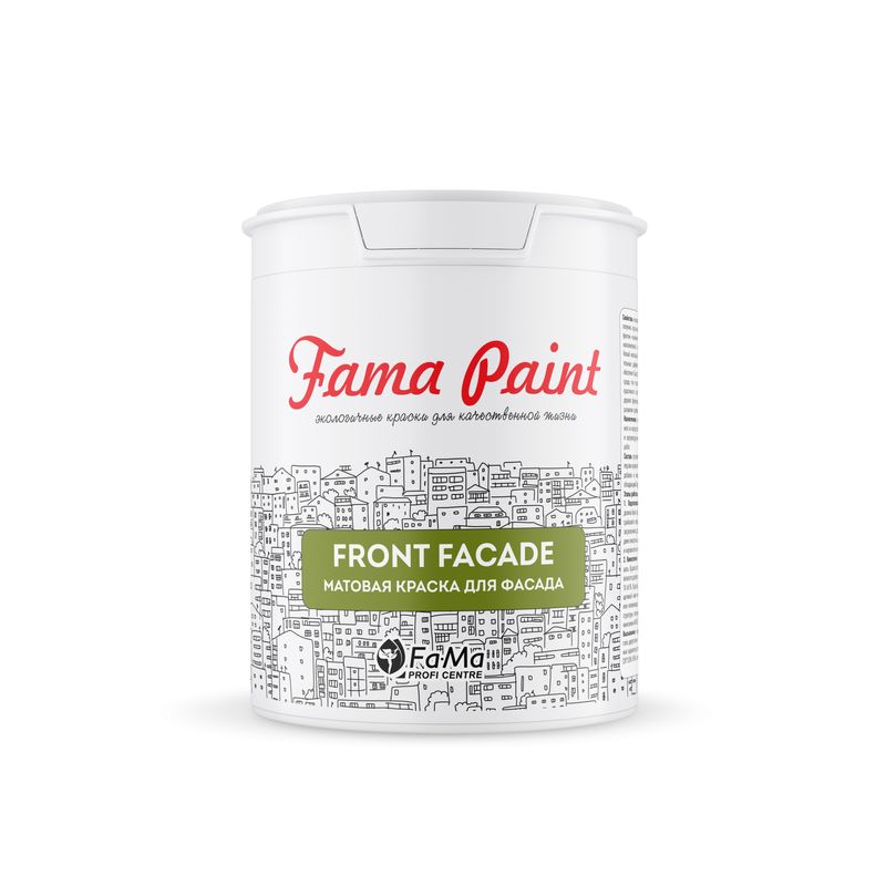 Краска фасаная Front Fasade глубокоматовая (база С) 9л Fama Paint