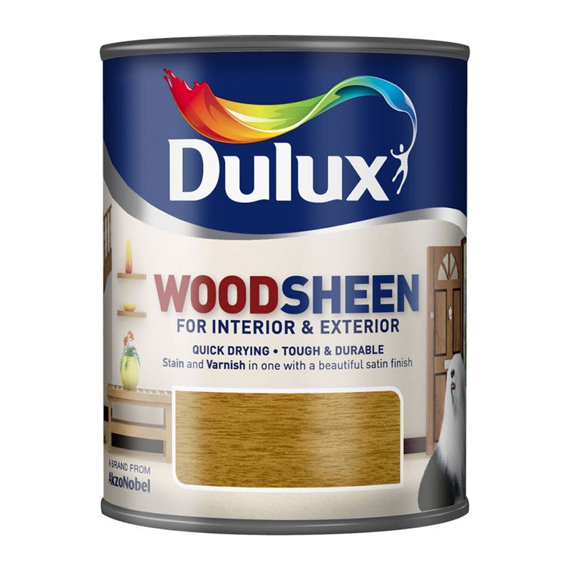Лак-морилка на водной основе Dulux WoodSheen, Dark Walnut, 0,75 л
