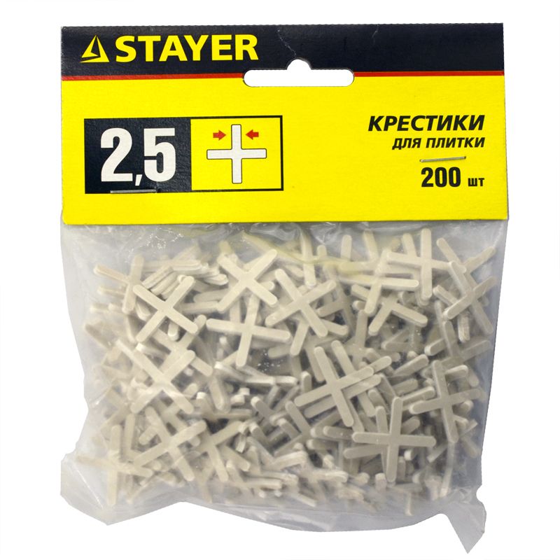 Крестики для плитки Stayer 2,5 мм (200 штук)