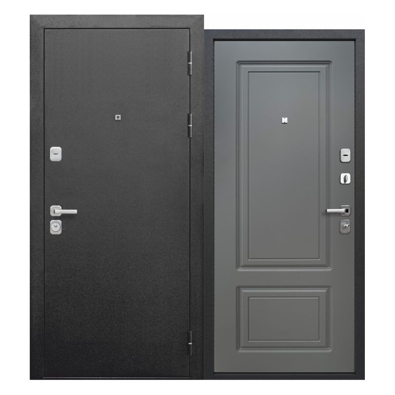 Дверь входная металлическая Ferroni Толстяк букле черный\ясень графит эмаль 860мм правая