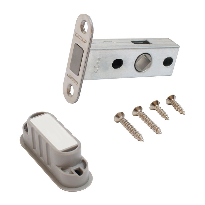 Защелка магнитная межкомнатная матовый никель Аллюр