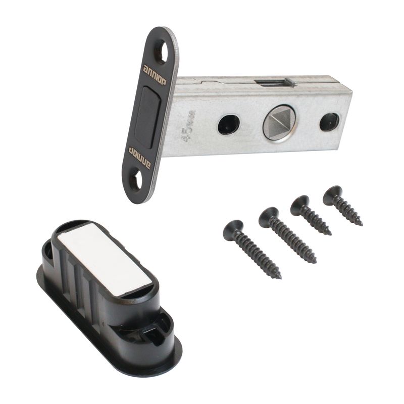 Защелка магнитная межкомнатная черная Аллюр