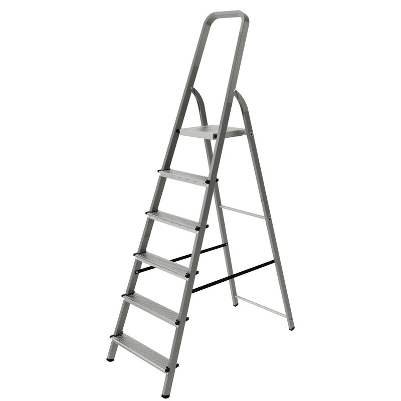 Стремянка стальная 6 ступеней 1,26м Новая Высота