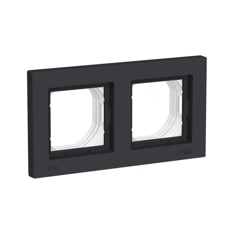 Рамка двухместная AtlasDesign карбон IP44 Systeme Electric