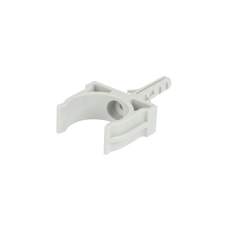 Крепеж-клипса для трубы 25мм с дюбелем серая 100шт TDM