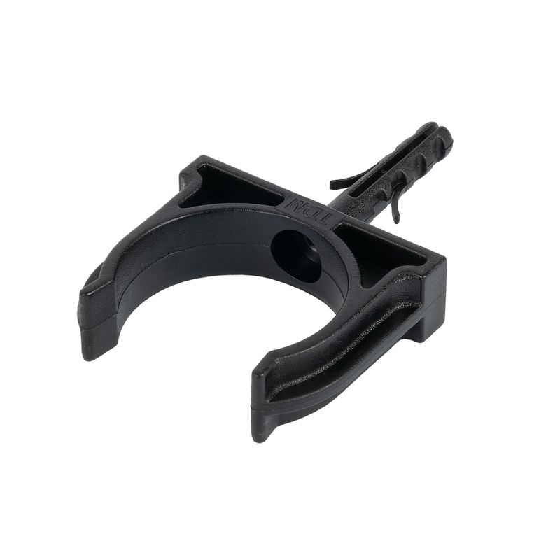 Крепеж-клипса для трубы 32мм с дюбелем черная 25шт TDM