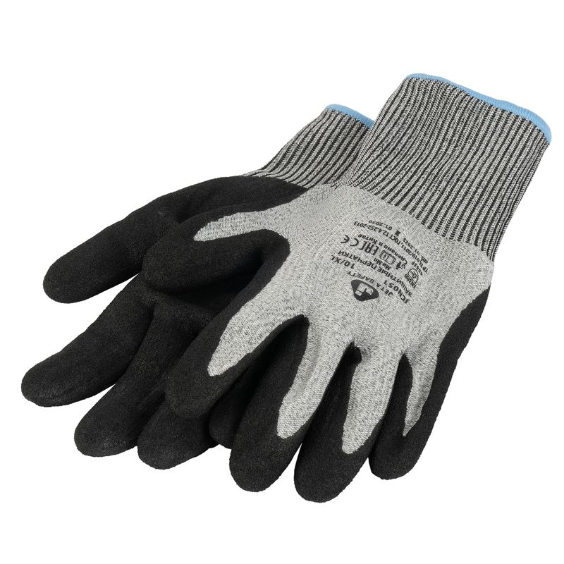 Перчатки для защиты от порезов 5 класс с нитриловым покрытием Jeta Safety