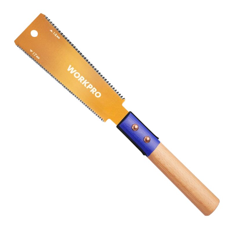 Ножовка по дереву японская 150мм двухсторонняя 17TPI\14TPI Workpro