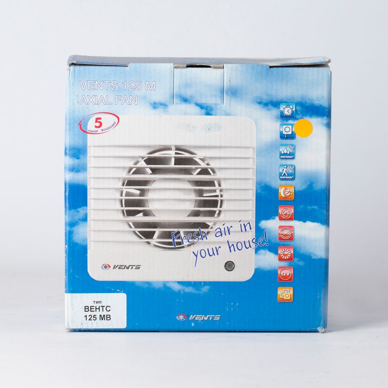 Вентилятор 125 МВ (внеш.180*180мм) Вентс (с выкл.)