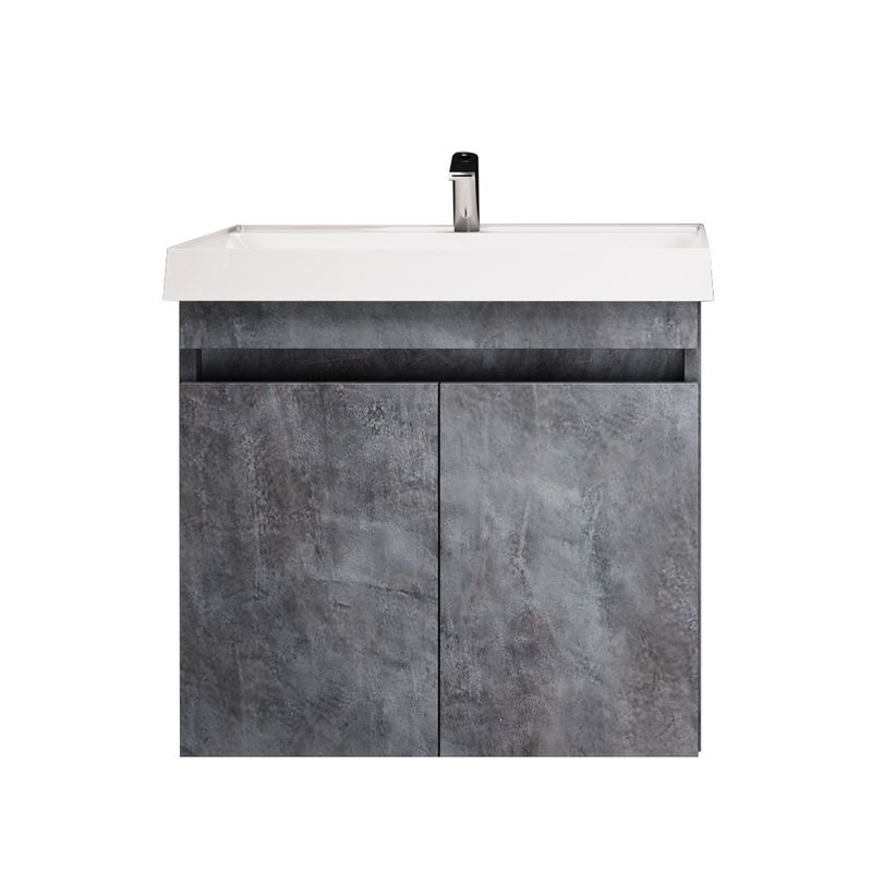 Тумба подвесная Garda Izeo 60см с раковиной Дакота 60см камень темный