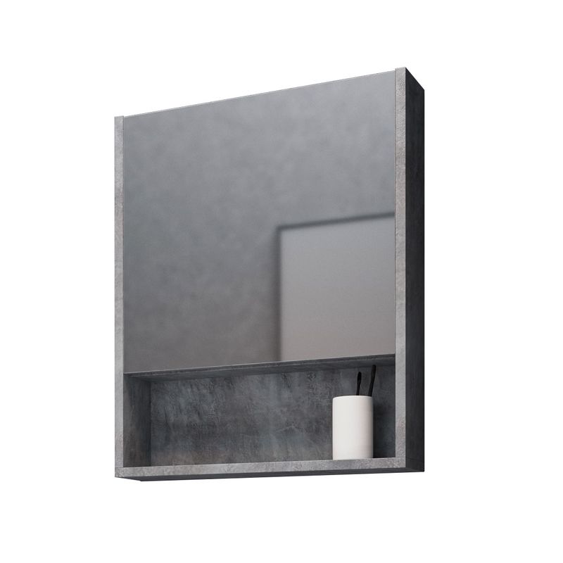 Зеркало шкаф Garda Izeo 60см камень темный