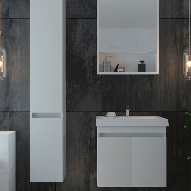 Шкаф пенал подвесной Garda Izeo 30см белый