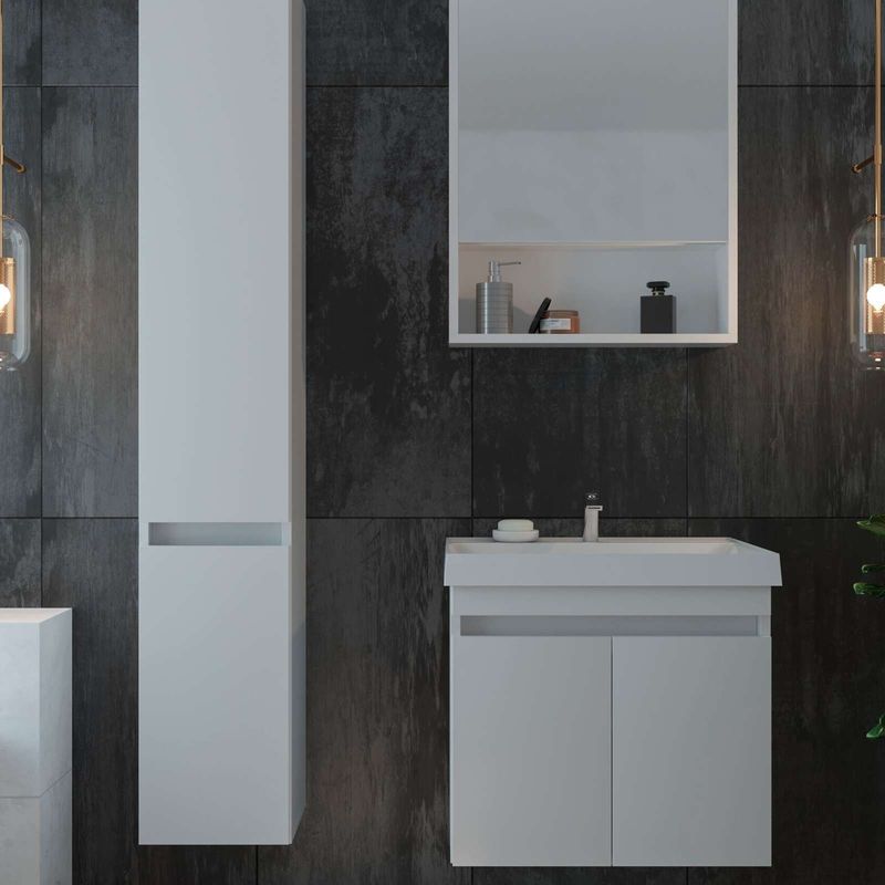 Зеркало шкаф Garda Izeo 60см белый