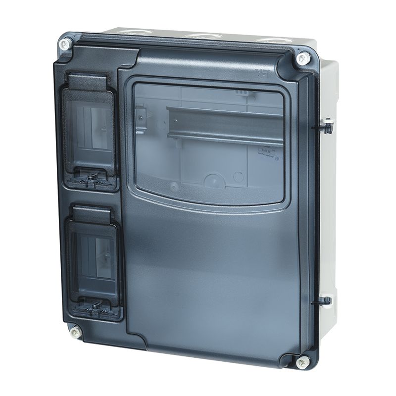 Щит учетно-распределительный навесной ЩУРн-П IP66 пластиковый белый, трехфазный счетчик, 6 модулей IEK Krepta