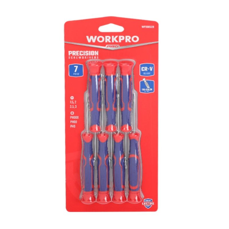 Набор отверток для точных работ Cr-V 7шт Workpro
