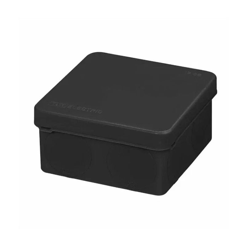 Коробка распределительная накладная под пистолет черная IP66 80х80х40мм TDM