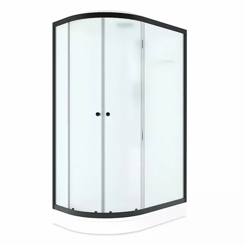 Душевая кабина правая Domani-spa Delight Slim низкий поддон 120х80см стекло матовое 4мм