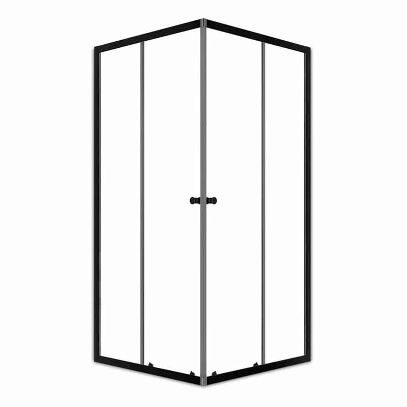Душевой уголок Domani-spa Cube 90х90см стекло прозрачное 4мм профиль чёрный