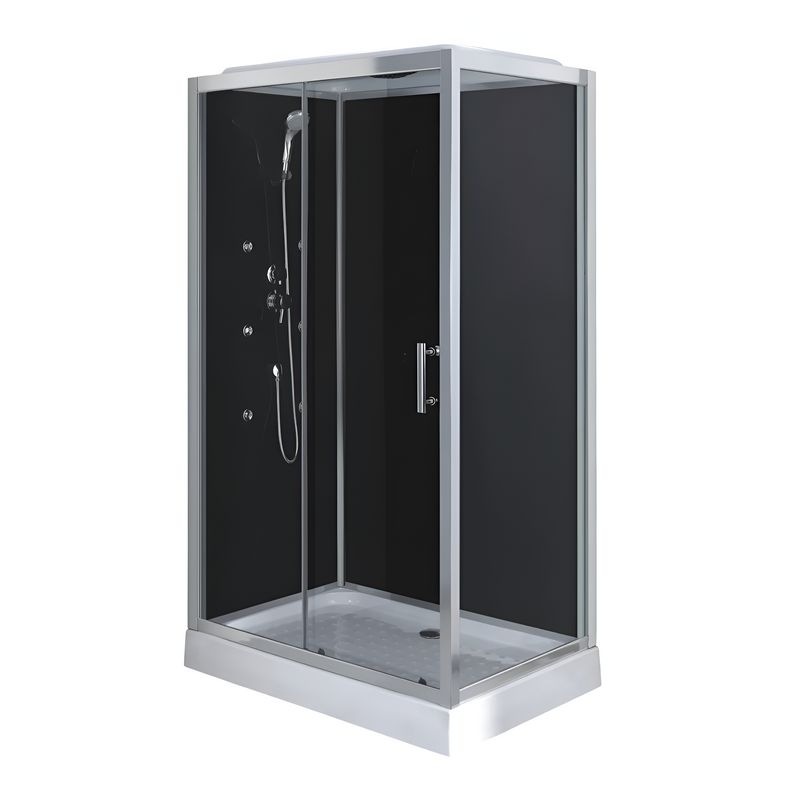 Душевая кабина Comforty низкий поддон 120х80см стекло тонированное хром 4мм