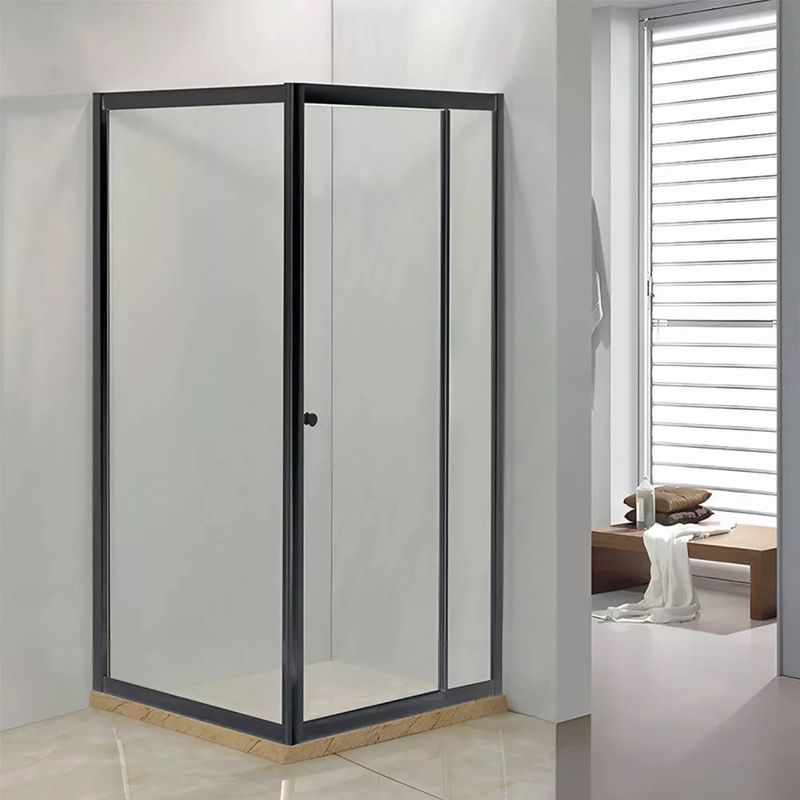 Душевой уголок Comforty 90х90см стекло прозрачное 6мм профиль чёрный