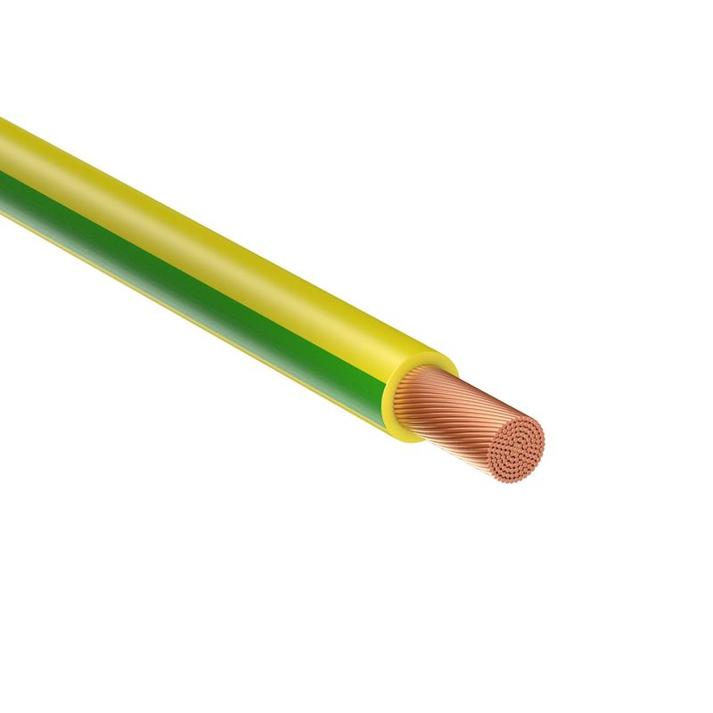 Провод ПуГВнг LS 1х1,5 ГОСТ желто-зеленый 10м Промэко