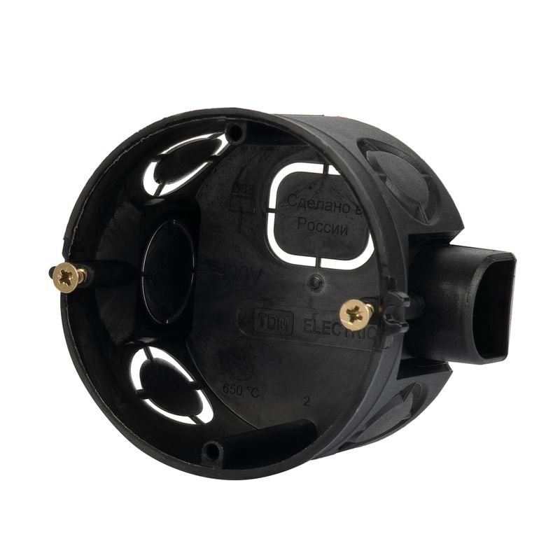 Коробка установочная 68х42мм для сплошных стен с соединителем TDM